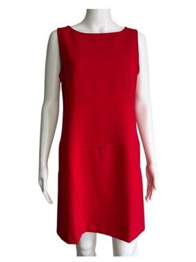 LOFT Red Sleeveless Shift Dress - Size 8